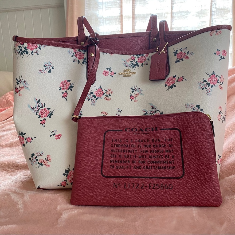 Coach reversible tote bag